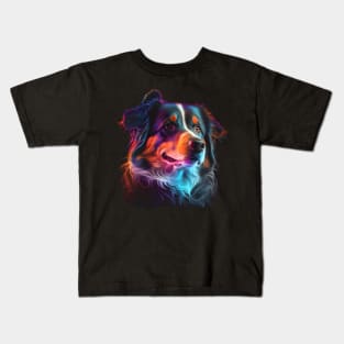 Neon Miniature American Shepherd Kids T-Shirt